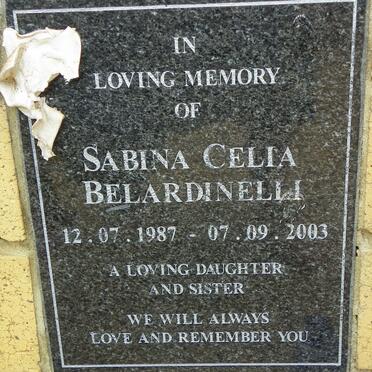 BELARDINELLI Sabina Celia 1987-2003