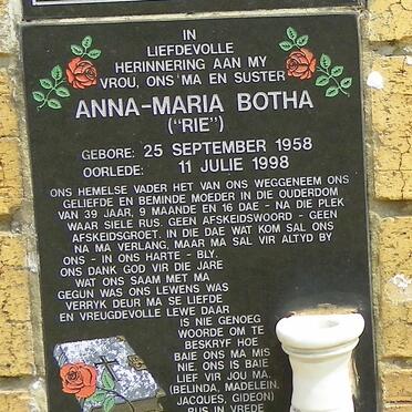 BOTHA Anna-Maria 1958-1998