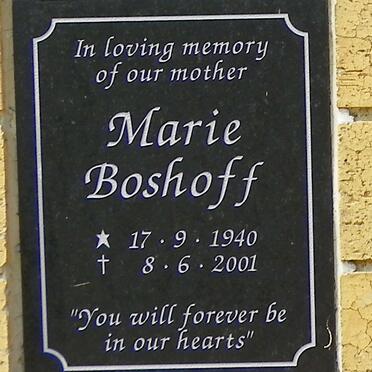 BOSHOFF Marie 1940-2001