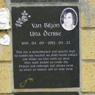 BILJON Una Denise, van 1945-2012