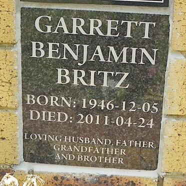 BRITZ Garrett Benjamin 1946-2011