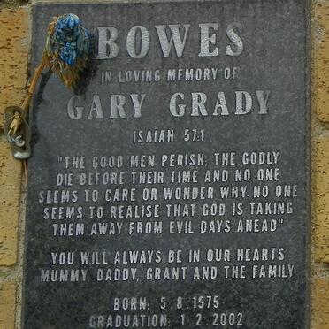 BOWES Gary Grady 1975-2002