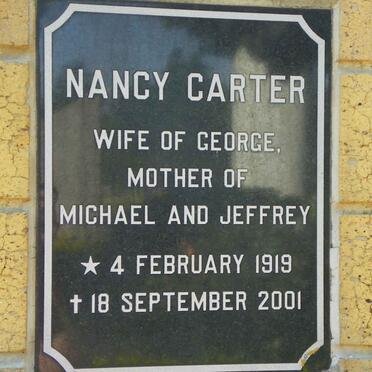 CARTER Nancy 1919-2001