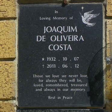 COSTA Joaquim De Oliveira 1932-2011