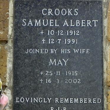 CROOKS Samuel Albert 1912-1991 &amp; May 1915-2002