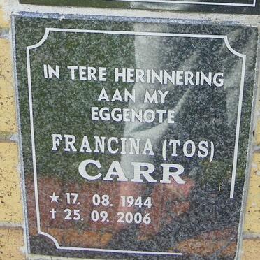 CARR Francina 1944-2006