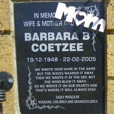 COETZEE Barbara B. 1948-2005