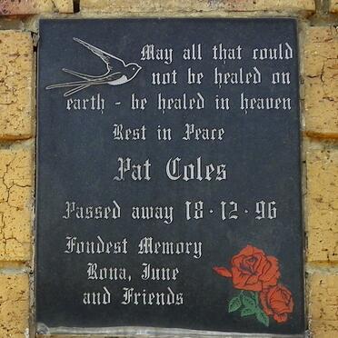 COLES Pat -1996