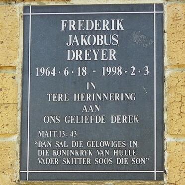 DREYER Frederik Jakobus 1964-1998