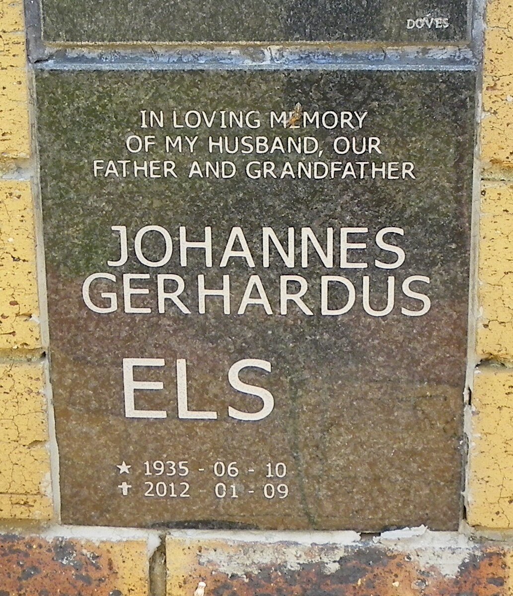 ELS Johannes Gerhardus 1935-2012