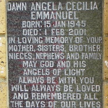 EMMANUEL Dawn Angela Cecilia 1945-2001