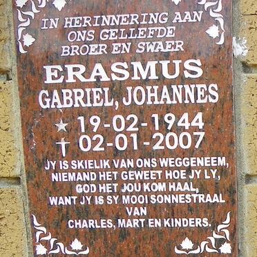 ERASMUS Gabriel Johannes 1944-2007
