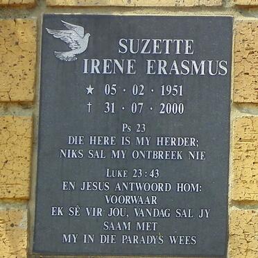 ERASMUS Suzette Irene 1951-2000