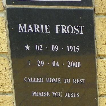 FROST Marie 1915-2000