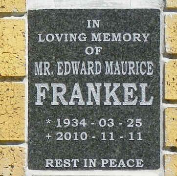 FRANKEL Edward Maurice 1934-2010