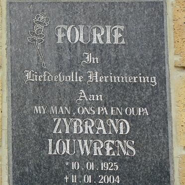 FOURIE Zybrand Louwrens 1925-2004