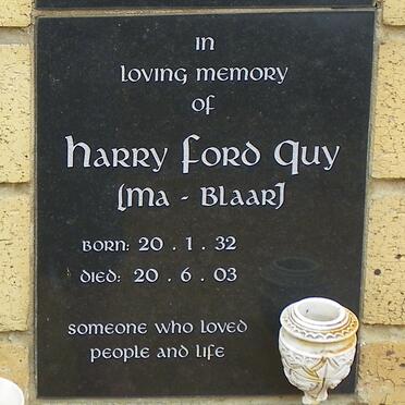 GUY Harry Ford 1932-2003
