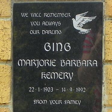 GING Marjorie Barbara Kemery 1903-1992
