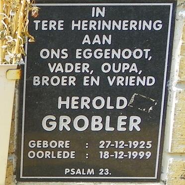GROBLER Herold 1925-1999