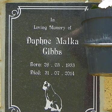 GIBBS Daphne Malka 1933-2014