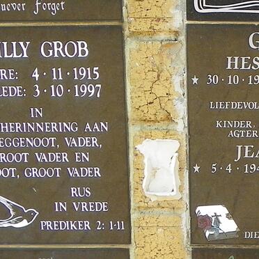 GROB Willy 1915-1997 &amp; Hester I.P. 1916-1999 :: GROB Jeanette 1948-