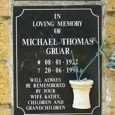 GRUAR Michael Thomas 1922-1998