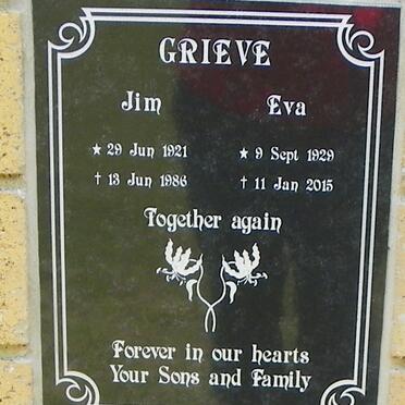 GRIEVE Jim 1921-1986 &amp; Eva 1929-2015