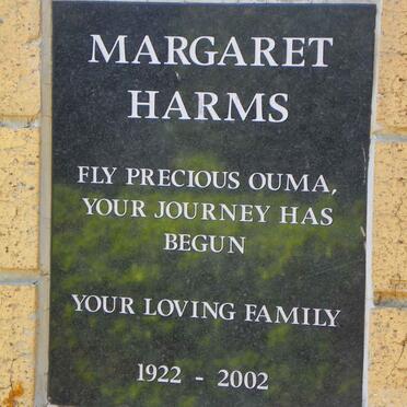 HARMS Margaret 1922-2002