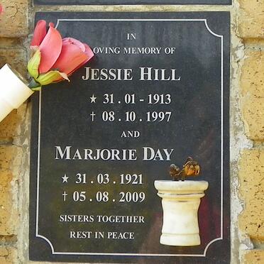 HILL Jessie 1913-1997 :: DAY Marjorie 1921-2009