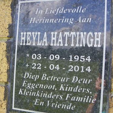 HATTINGH Heyla 1954-2014