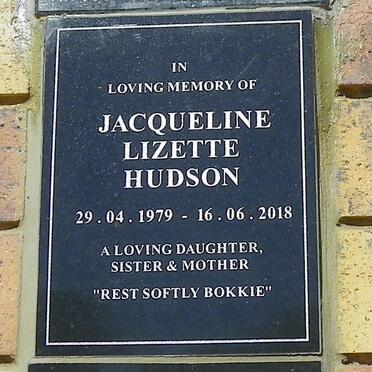 HUDSON Jacqueline Lizette 1979-2018