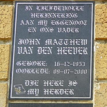 HEEVER John Matthew, van den 1953-2000