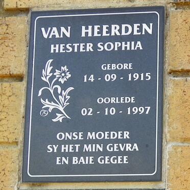 HEERDEN Hester Sophia, van 1915-1997