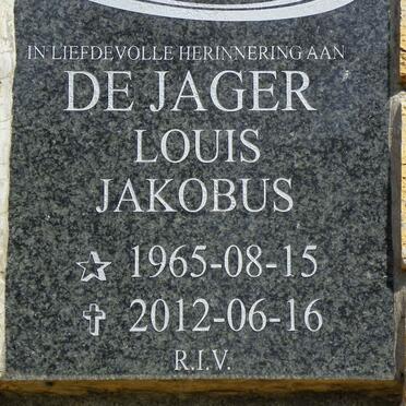 JAGER Louis Jakobus, de 1965-2012