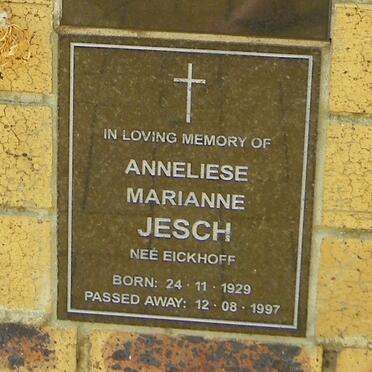 JESCH Anneliese Marianne nee EICKHOFF 1929-1997