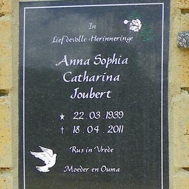 JOUBERT Anna Sophia Catharina 1939-2011