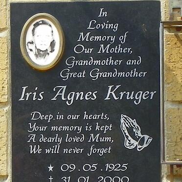 KRUGER Iris Agnes 1925-2000