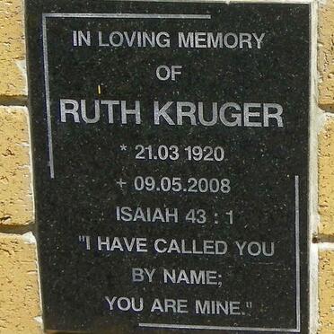 KRUGER Ruth 1920-2008
