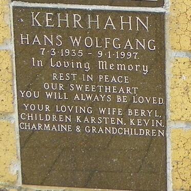KEHRHAHN Hans Wolfgang 1935-1997