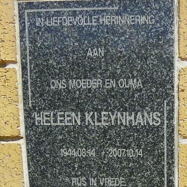 KLEYNHANS Heleen 1944-2007
