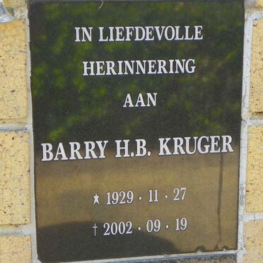 KRUGER Barry H.B. 1929-2002