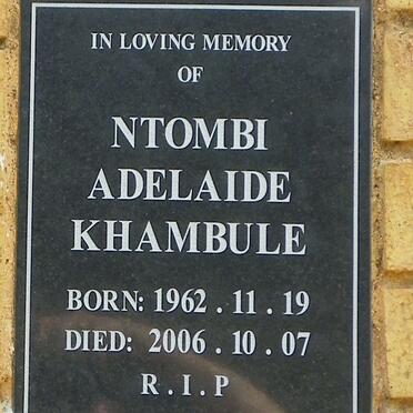 KHAMBULE Ntombi Adelaide 1962-2006