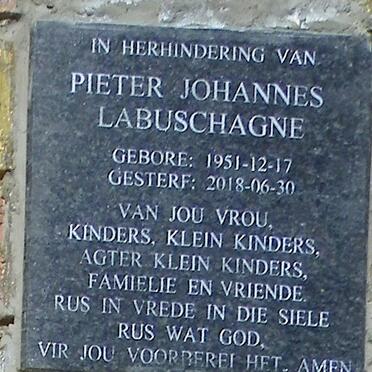 LABUSCHAGNE Pieter Johannes 1951-2018