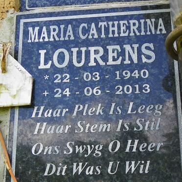 LOURENS Maria Catherina 1940-2013
