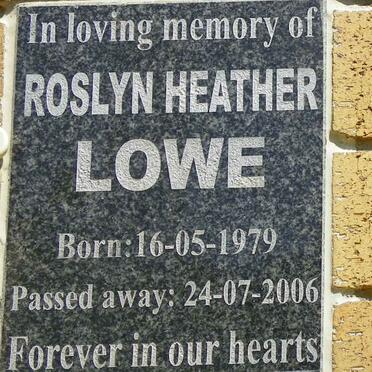 LOWE Roslyn Heather 1979-2006