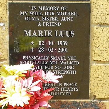 LUUS Marie 1939-2001