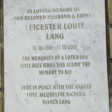 LANG Leicester Louie 1968-2000