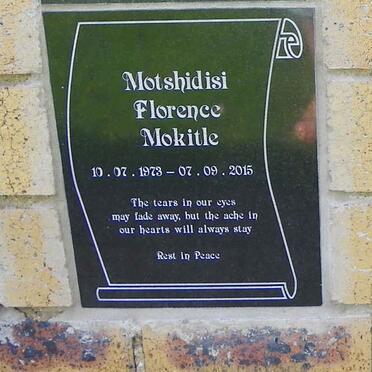 MOKITLE Motshidisi Florence 1973-2015