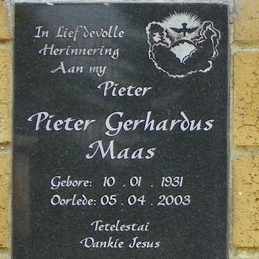MAAS Pieter Gerhardus 1931-2003