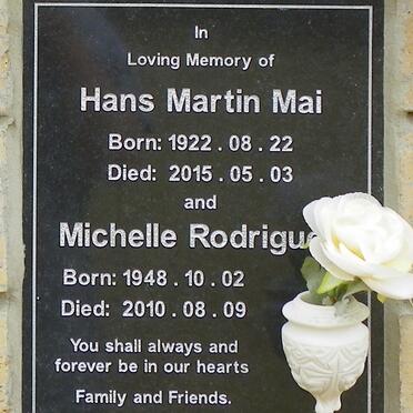MAI Hans Martin 1922-2015 :: RODRIGU? Michelle 1948-2010